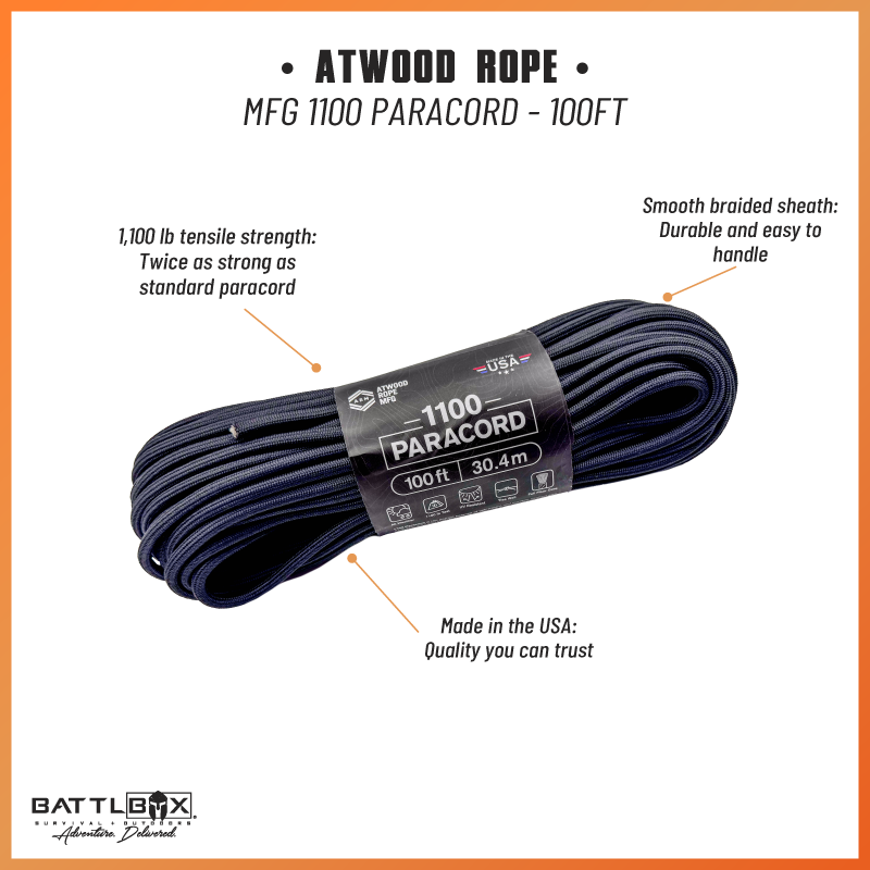 BattlBox | Atwood Rope MFG 1100 Паракорд - 100ft - BattlBox Global